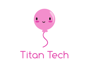 Pink Kawaii Balloon logo design