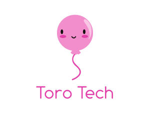 Pink Kawaii Balloon logo design