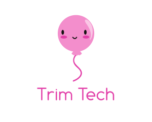 Pink Kawaii Balloon logo design