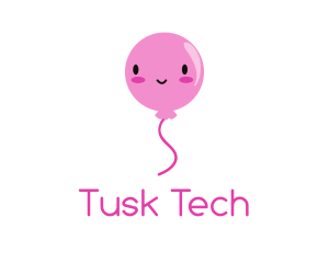 Pink Kawaii Balloon logo design