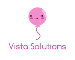 Pink Kawaii Balloon logo design