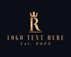 Letter R - Royalty Crown Lifestyle logo design