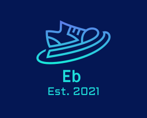 Basketball Shoe - Futuristic Rubber Shoes logo design