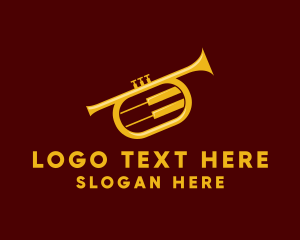 Lounge Music - Trumpet Jazz Music logo design