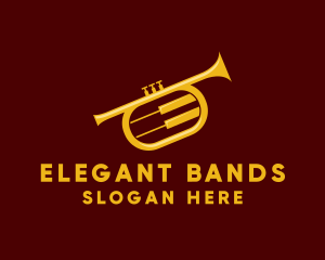 Trumpet Jazz Music logo design