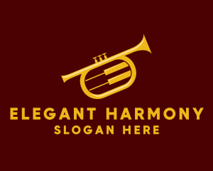 Classical - Trumpet Jazz Music logo design