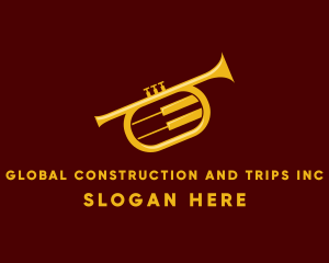 Trumpet Jazz Music logo design