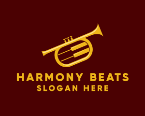 Trumpet Jazz Music logo design