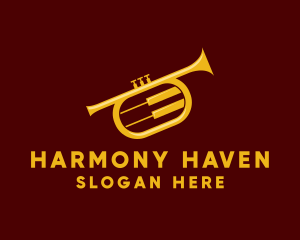 Musical - Trumpet Jazz Music logo design
