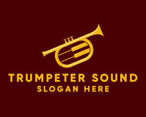 Trumpeter - Trumpet Jazz Music logo design