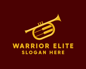Performer - Trumpet Jazz Music logo design