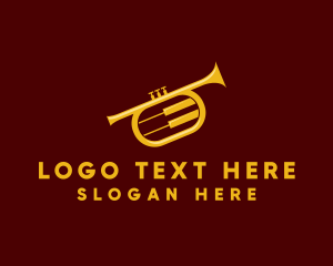 Music - Trumpet Jazz Music logo design