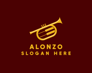 Trumpet Jazz Music logo design