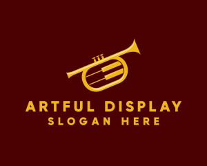 Trumpet Jazz Music logo design