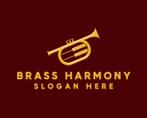 Trumpet Jazz Music logo design