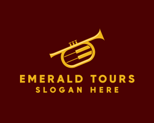 Trumpet Jazz Music logo design