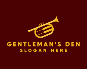 Trumpet Jazz Music logo design