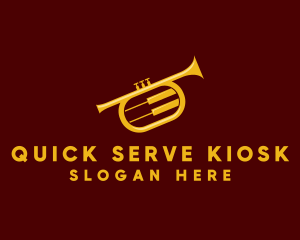 Trumpet Jazz Music logo design