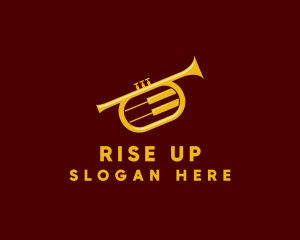 Trumpet Jazz Music logo design