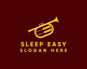 Trumpet Jazz Music logo design