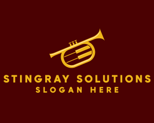 Trumpet Jazz Music logo design