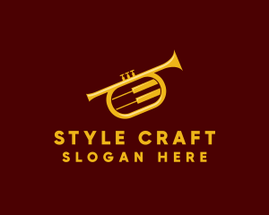 Trumpet Jazz Music logo design