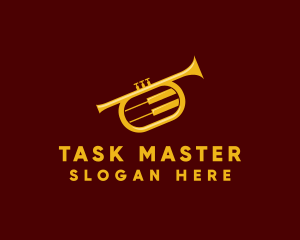 Trumpet Jazz Music logo design