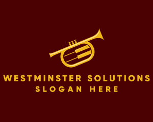 Trumpet Jazz Music logo design