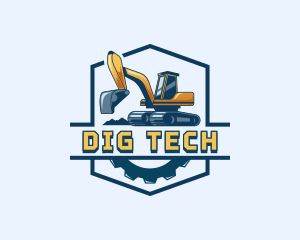 Excavation Machine Construction logo design