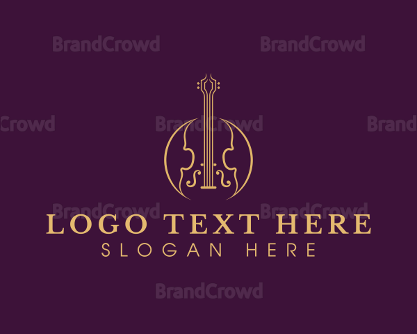 Violin Music Instrument Logo