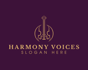 Choir - Violin Music Instrument logo design