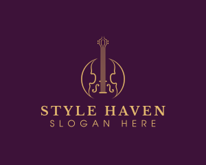 Music - Violin Music Instrument logo design