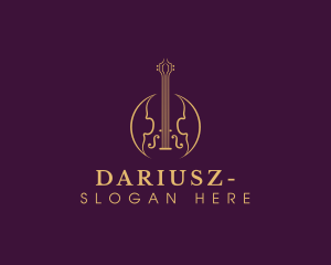 String - Violin Music Instrument logo design