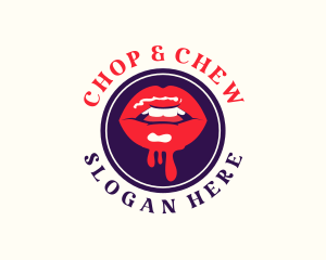 Cheeky - Kissable Lips Drip logo design