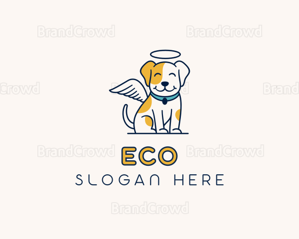Dog Pet Angel Logo