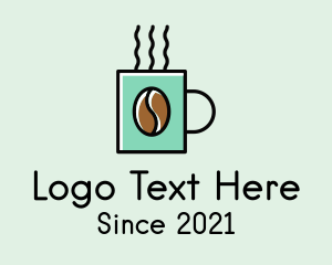 Caffeine - Hot Coffee Mug logo design