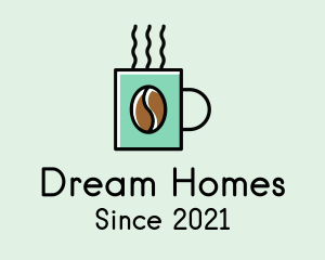 Coffee Bean - Hot Coffee Mug logo design