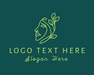 Eco - Woman Sprout Face logo design