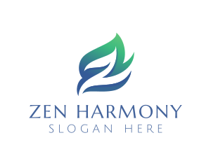 Natural Wellness Letter Z logo design