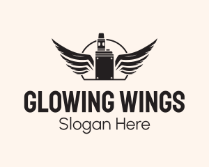 Smoking Vape Wings logo design