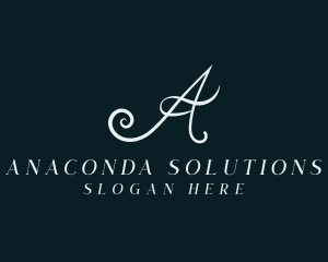 Professional Suit Dressmaker Letter A logo design