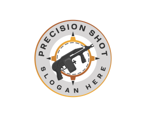 Rifle - Firearm Shooting Range logo design