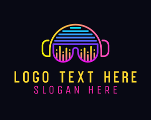 Record - DJ Disco Party logo design