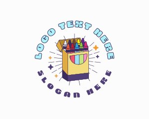 Coloring - Crayon Art Supply logo design