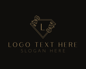 Stylish Floral Diamond Logo