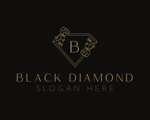 Stylish Floral Diamond logo design