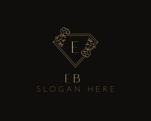 Boutique - Stylish Floral Diamond logo design