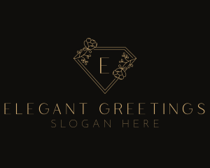 Stylish Floral Diamond logo design