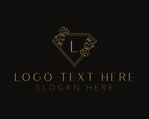 Feminine - Stylish Floral Diamond logo design