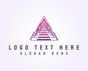 Financial - Triangle Tech Pyramid logo design